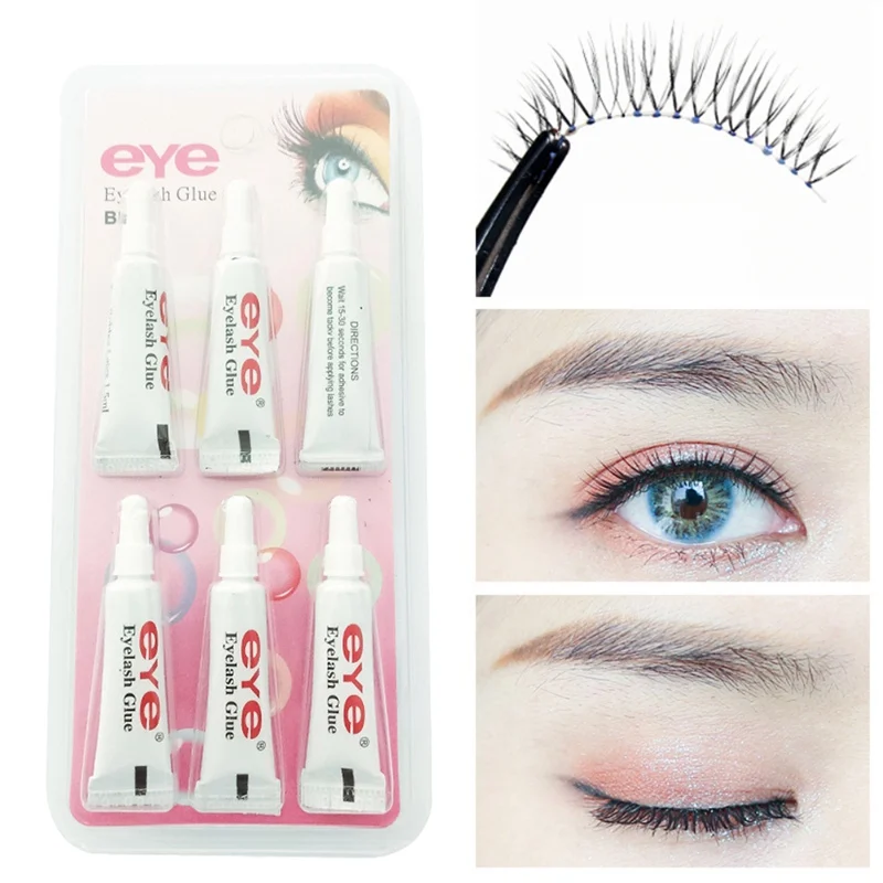 Pro 6pcs Eyelash Glue Mild And Non-irritating No Odor False Eyelash Adhesives Eye Lashes Extension Glue