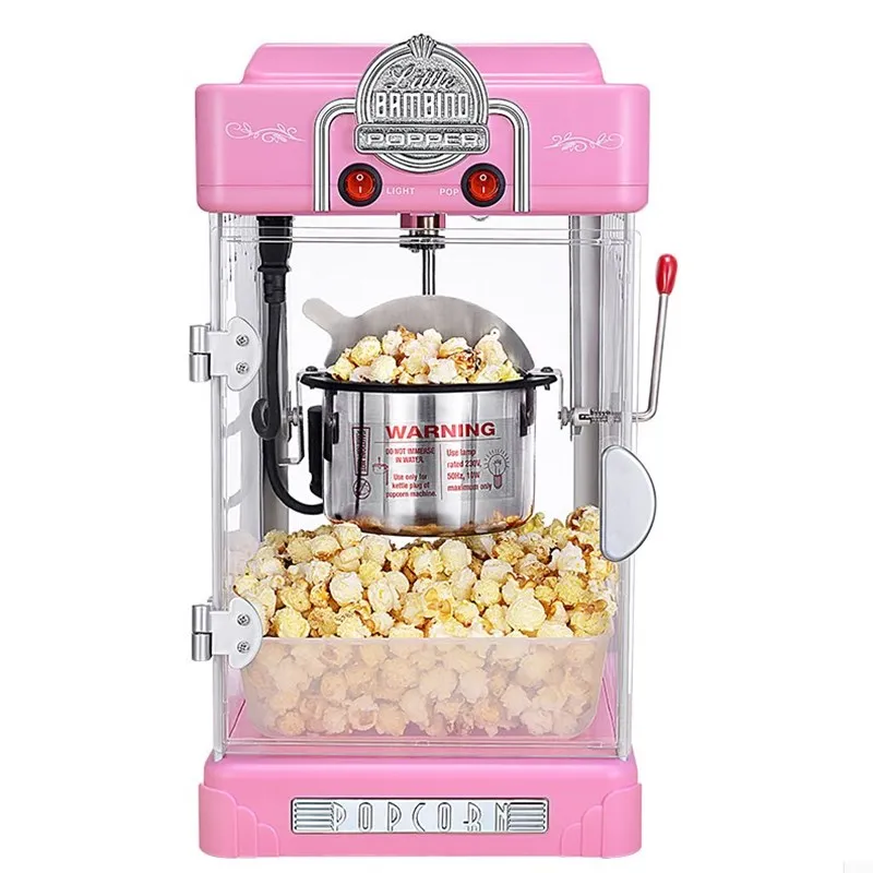 Popcorn Machine for Home Automatic Mini Hot Air Popcorn Maker DIY Corn Popper Children Gift - Цвет: pink