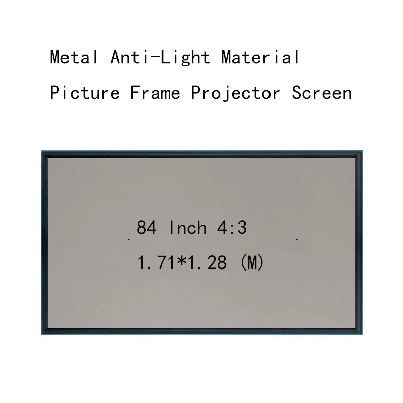 

Thinyou Projection Screens 1 CM frame 84 inch 4:3 Wall Mounted Picture frame Metal Anti-Light Material HD projector screen