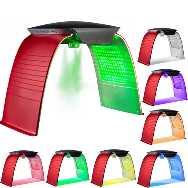 US $129.50  Hot And Cold Spray Photon PDT LED Light Facial Mask Machine Profession Acne Treatment Skin Rejuvena