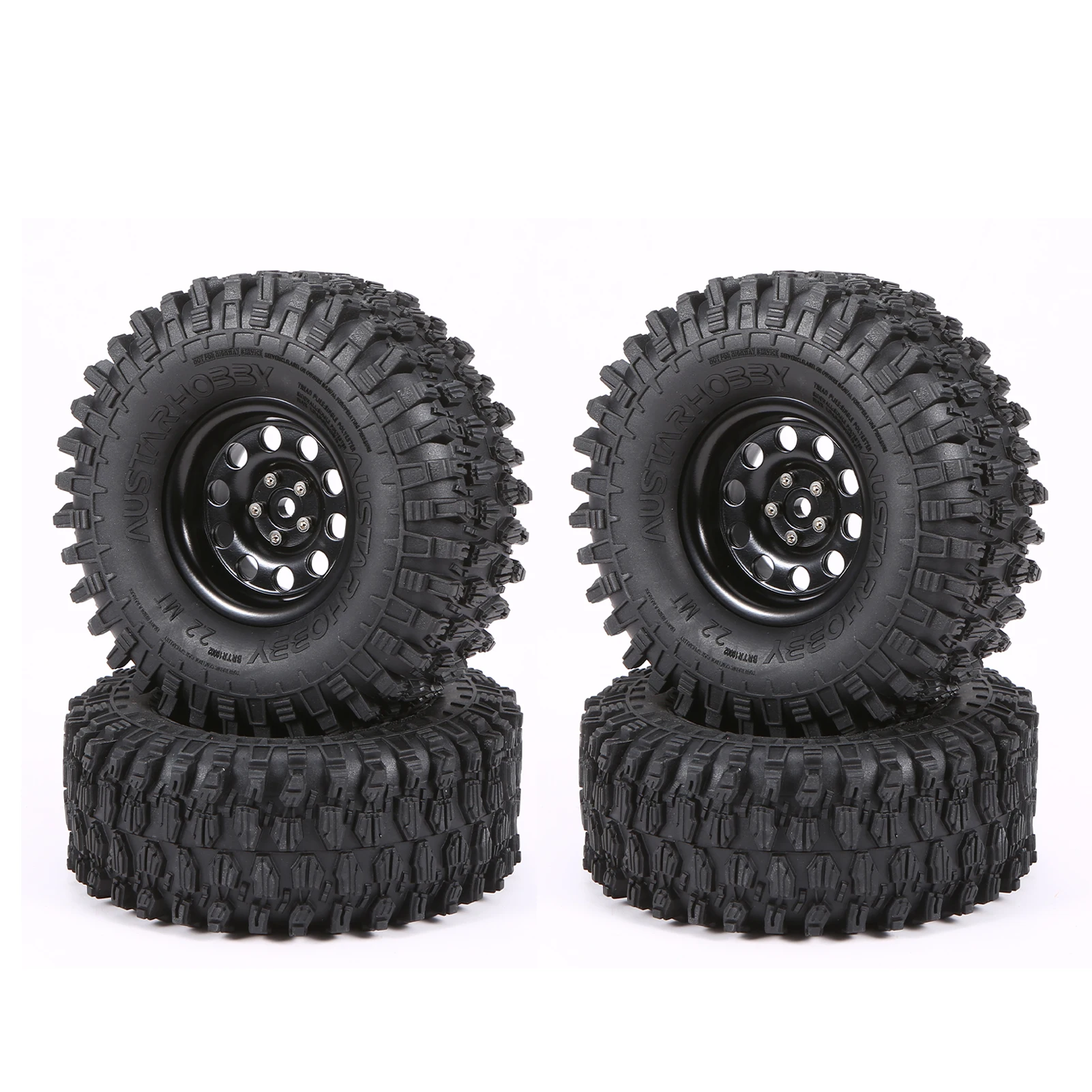 4P 2.2"Rubber Tyre Tires 120/125/130/132MM for 1/10 Beadlock RC Rock Crawler Car