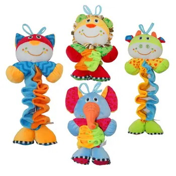 

0-12 Months Toddler Baby Car Crib Bed Stroller Hanging Baby Plush Toy Lovely Kids Music Flexible Violin Folding Animal Play Toy