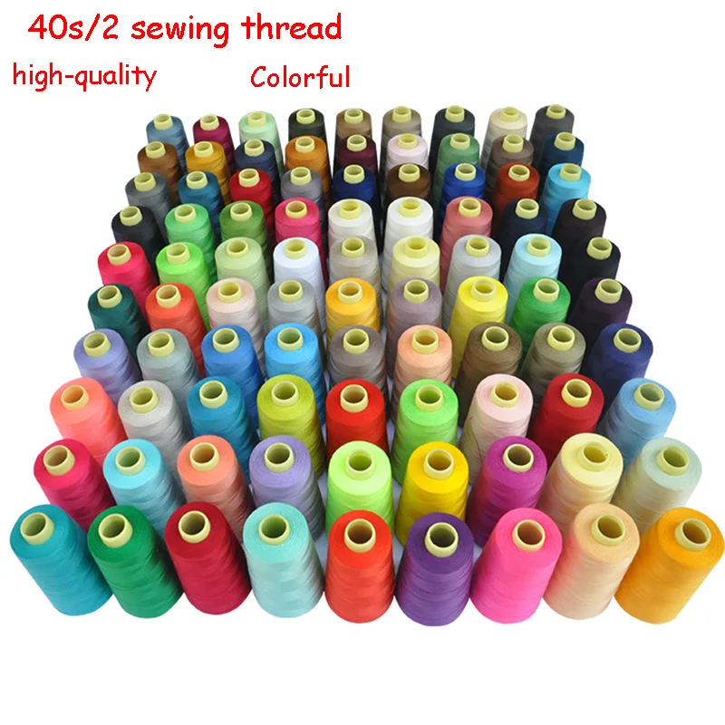 Color 3000yards Sewing Thread 40s/2 Polyester Thread Set Strong Durable