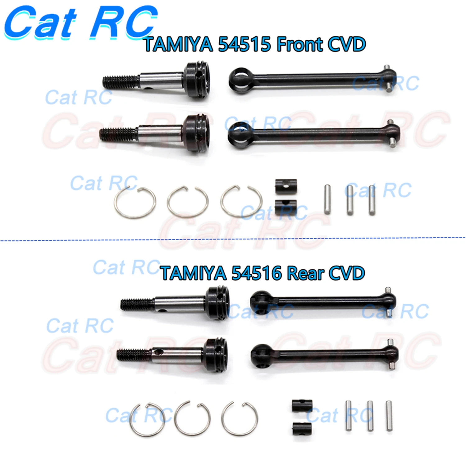 Полный комплект TAMIYA XV01 TC01 металлический CVD передний задний приводной вал 54515 54516