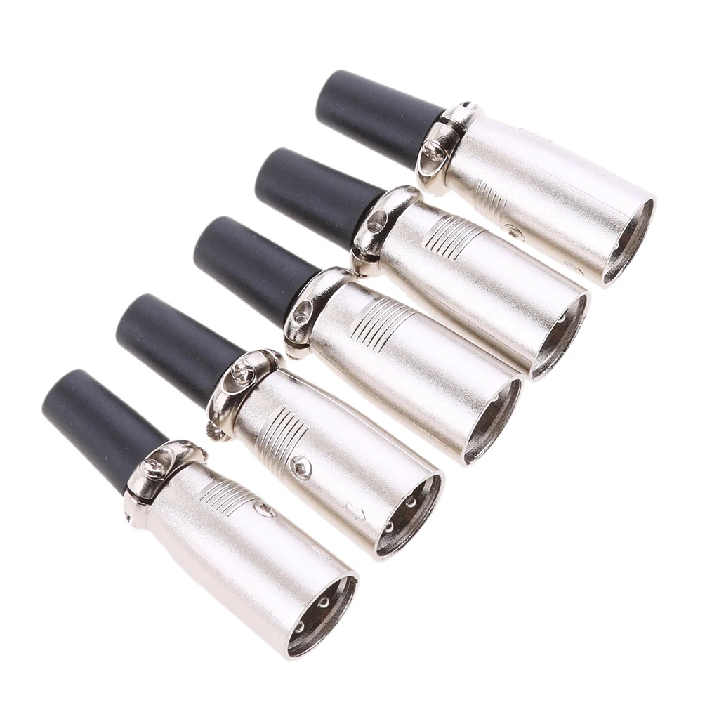 5 шт. 3 Pin XLR разъем штекеры XLR микрофон угловой штыревой соединитель аудио
