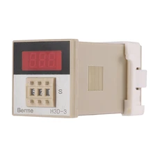 Горячая H3D-3 AC220V цифровой светодиодный Время задержки времени таймера реле времени Управление переключатель 999 сек 8-Pin огнестойкая оболочка из ПВХ