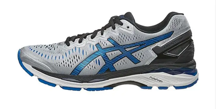 Оригинальное новое поступление ASICS GEL-KAYANO 23 Мужская стабильность кроссовки Уличная обувь для занятий спортом на открытом воздухе GQ - Цвет: silver blue black