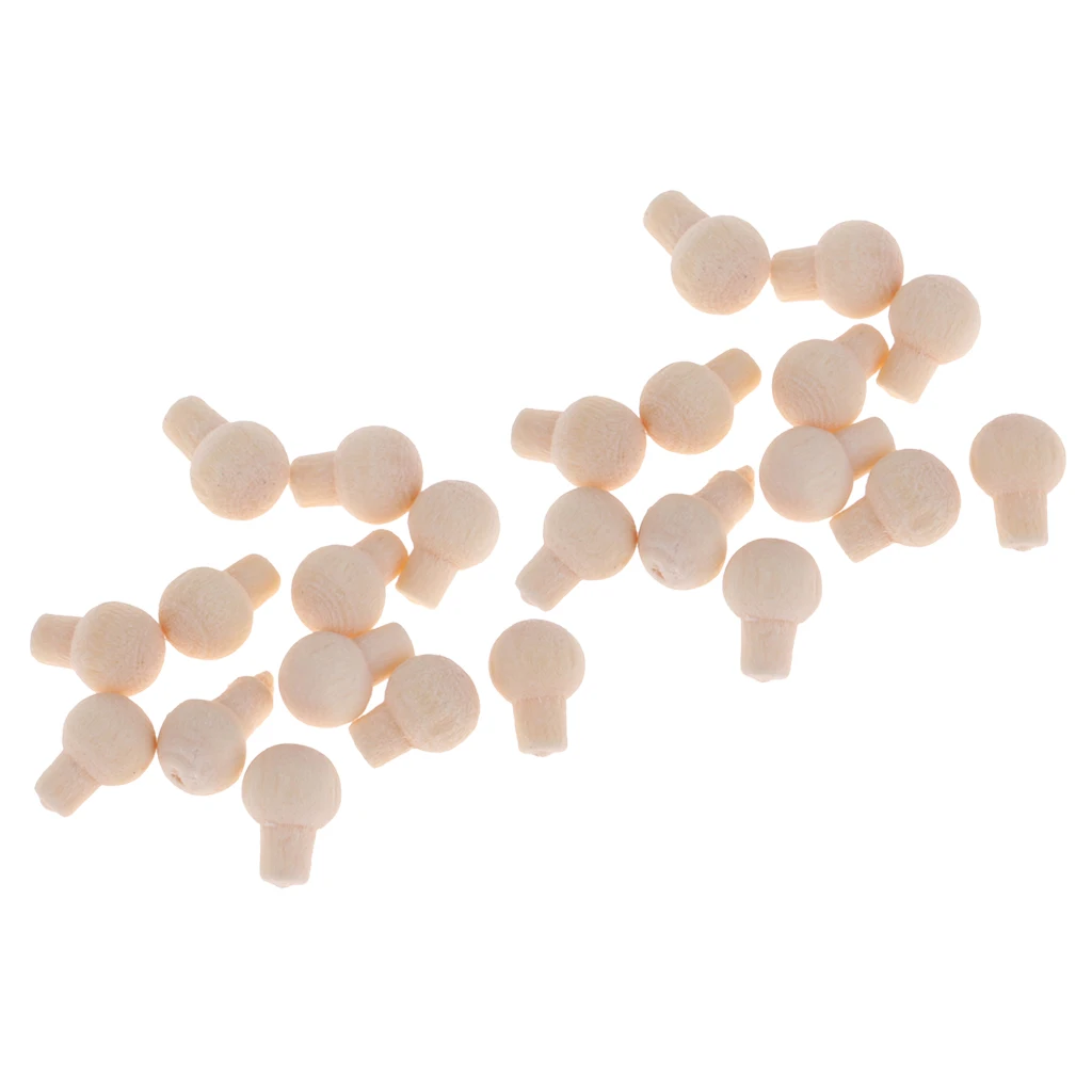 24pcs 1/12 Miniature Dollhouse Furniture Hardware Wood Door Drawer Handles