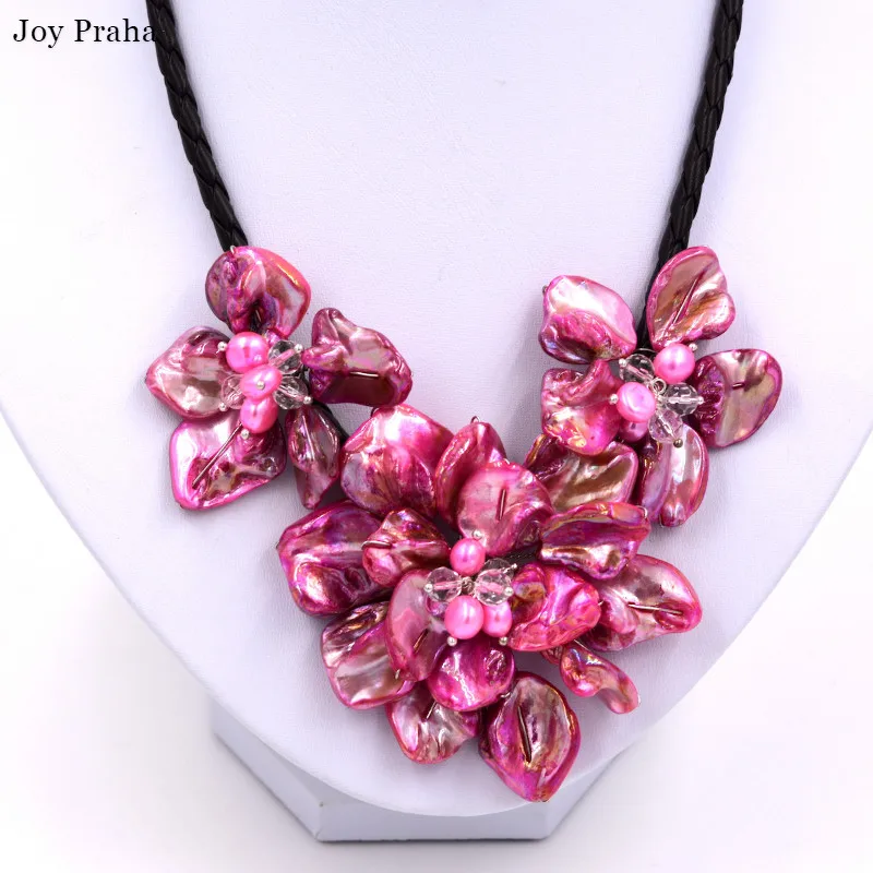 

Popular crystal pearl shell necklace / handmade women necklace / wholesale dropshipping