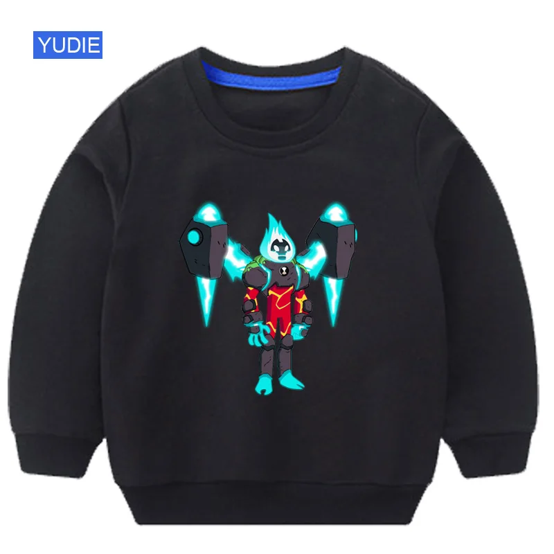 

Kids sweatshirt Ben10 Boys girl Sweatshirt hoodie white Cotton Pullover Top New print Pullover Tee Autumn Long Sleeve T-shirt