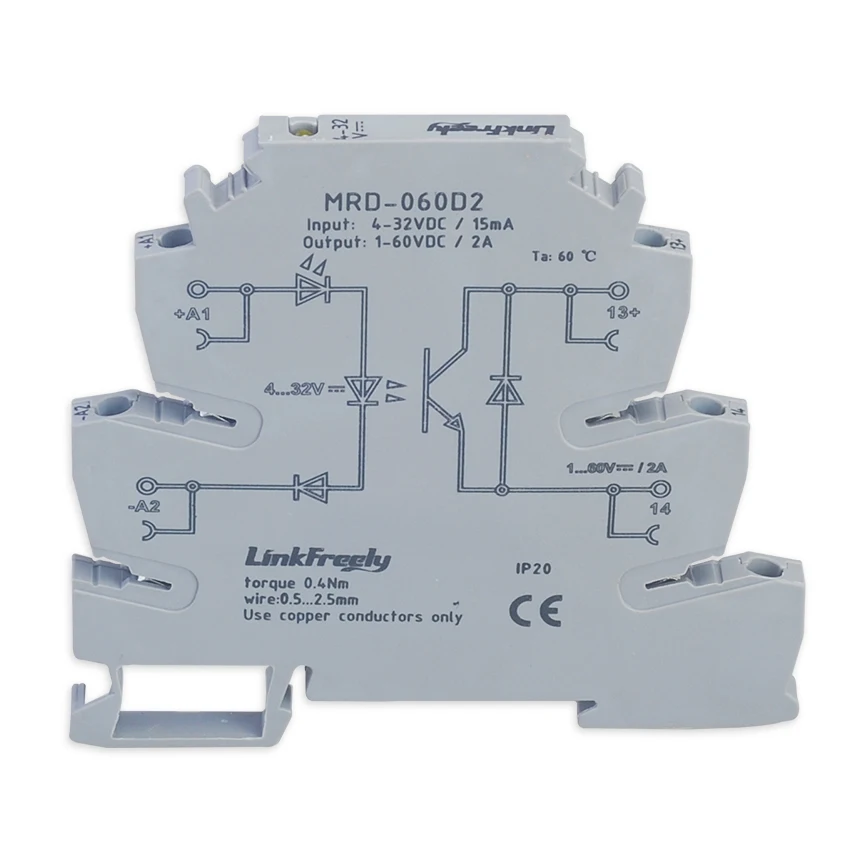Optocoupleur Relais PLC MRI-3.3D48 - Module Photoélectrique 3.3V DC Entrée, Sortie 3-48V DC