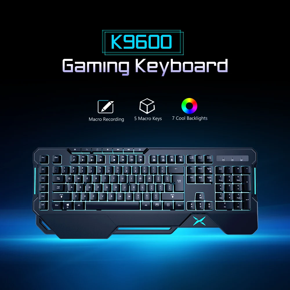 Игровая клавиатура Delux K9600 RGB с подсветкой 104 + 13 Keycaps русская/Enlgish раскладка