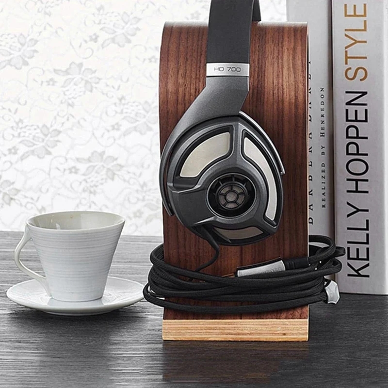 Headphone Stand Earphone Bracket Headset Hanger Wood Desk Display Stand U Shape
