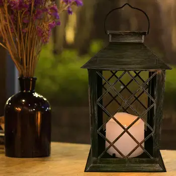 

Solar Lantern Light, Solar Garden Light LED Candle Lanterns with LED Flickering Flameless Candles Waterproof Solar Hanging Light