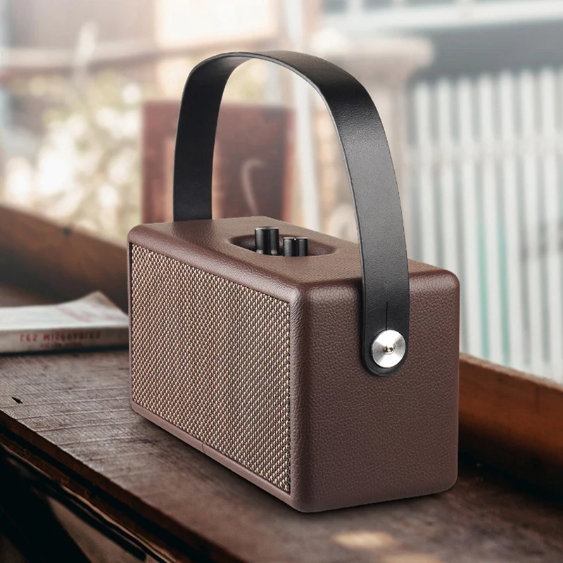 Фон для фотосъемки с изображением деревянного Bluetooth Динамик кожа Портативный