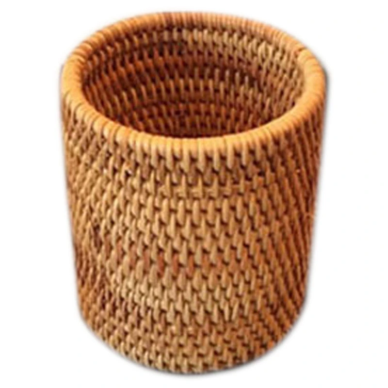 Rattan Chopsticks Tube Shovel Spoons Bucket Dinner Knives Forks Tableware Storage Box Home Storage Baskets Organizer