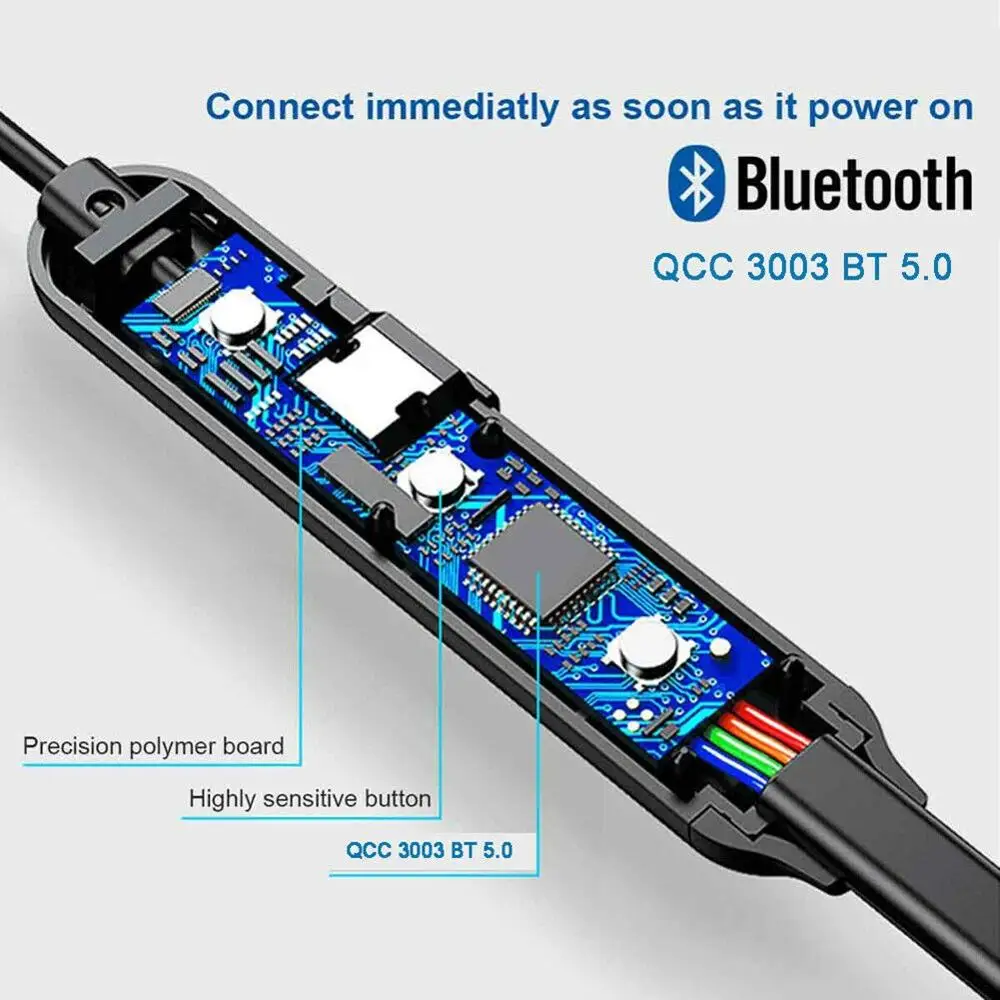 Bluetooth 5,0 Беспроводные наушники с ремешком для шеи портативные спортивные беспроводные наушники Новые шеи Висячие носимые Беспроводная музыкальная гарнитура