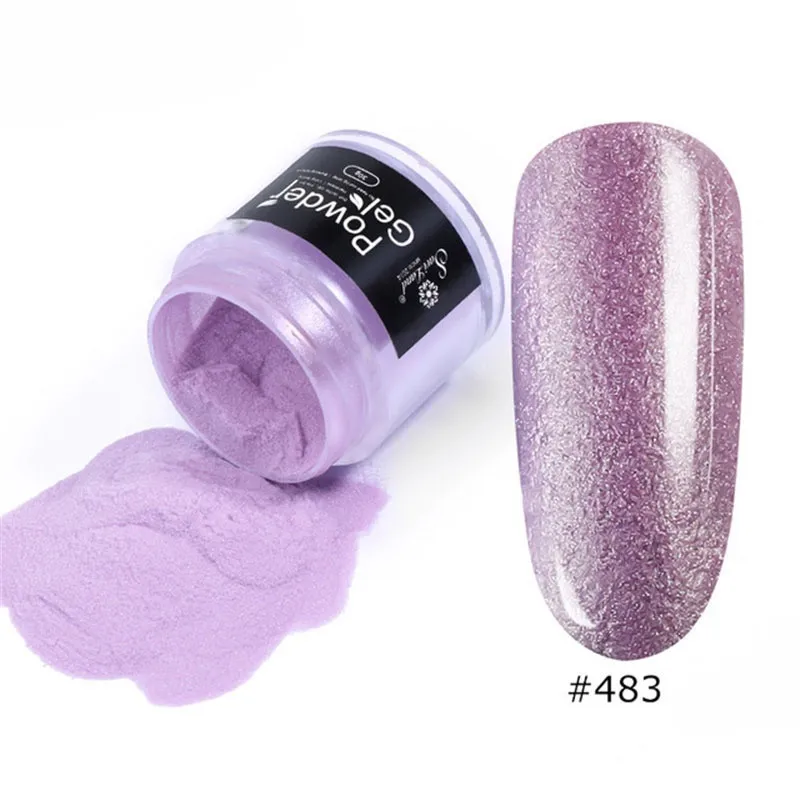 Holographic Dust Nail Art Decorations Dipping Powder Without Lamp Cured 10g All for Manicure Nails Glitter Dip Powder Manicure - Цвет: 483