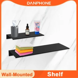 DANPHONE Bathroom Storage Rack 30-60cm Modern Matt Bathroom Shelves Kitchen Wall Shelf Home Accessories