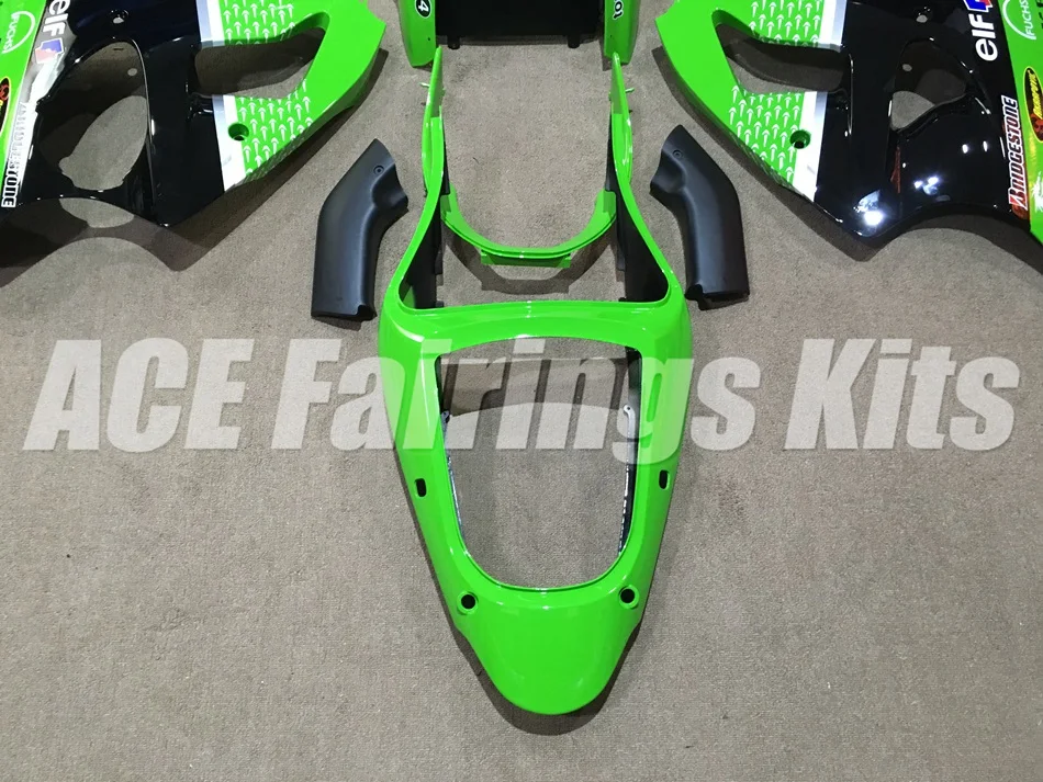 ABS Полный Обтекатель подходит для Kawasaki ZX6R 2000 2001 2002 мотоцикл Обтекатели ZX-6R 00 01 02 Ninja 636 Комплект кузова зеленый белый