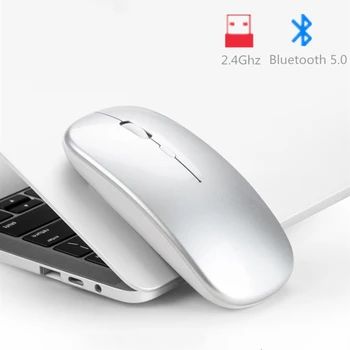 

Bluetooth 5.0 Wireless Computer Mouse Silent Rechargeable Optical Computer Mause USB BT Dual Mode Ergonomic Mice For PC Laptop