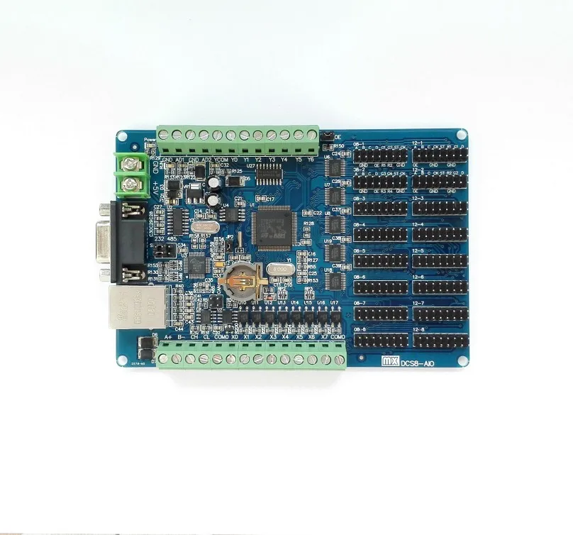 

LED Display Control Card Word Library Card Real-time Display Secondary Development 8 in 7 Out Network RS232/485
