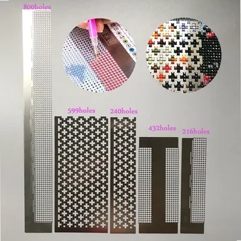 

Square round drill Diamond Painting ruler stainless Steel mesh rulers DIY painting with diamonds moasic beads accessories