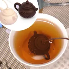 Ситечко для заварки чая в форме чайника, силиконовый мешок, фильтр для листьев, инструмент для рассеивания, ситечки для чая