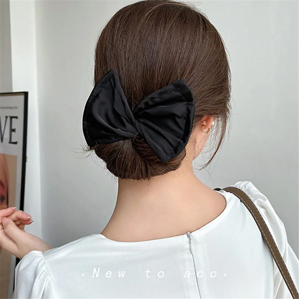 long hair clips Headband Roller Hair Curler Donut Bun Maker Women's Bow Rabbit Ear Magic Hairstyle Ring Accessories Twisted Lazy Hairpin Tool hair clips