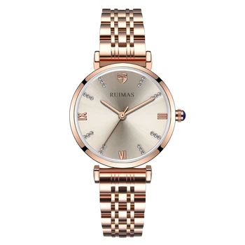 

Top Style Fashion Women's Luxury Leather Band Analog Quartz WristWatch Golden Ladies Watch Women Dress Reloj Mujer Black Clock