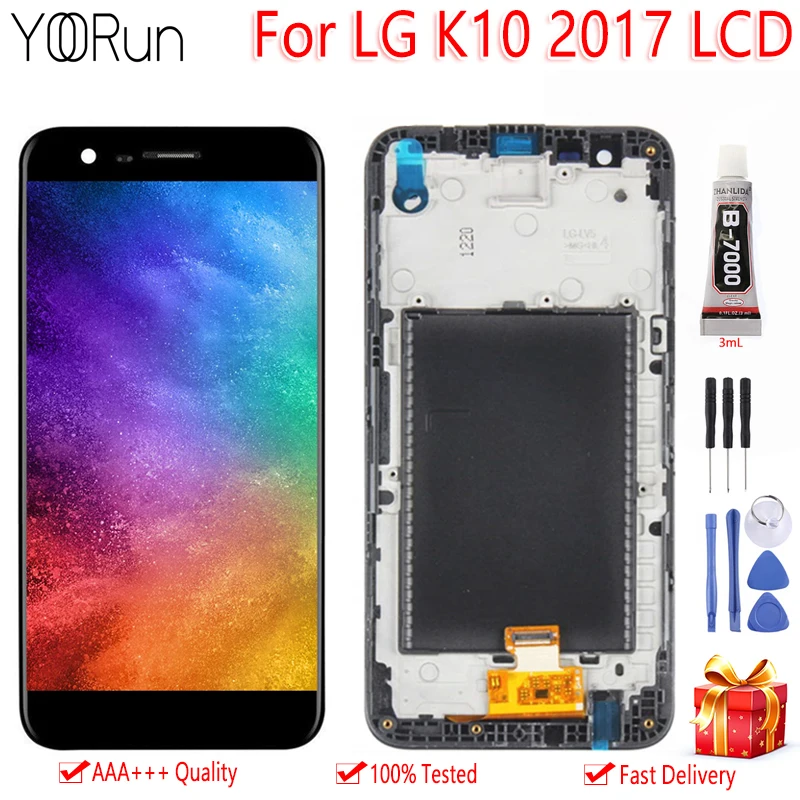 Для LG K10 M250 M250N M250E ЖК-дисплей с сенсорным экраном 5,3 дюймов дигитайзер в сборе с рамкой для K20 Plus дисплей