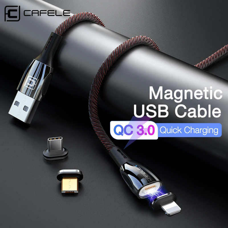 Магнитный кабель Micro USB CAFELE для iPhone Type C быстрой зарядки провод 3 0 Для Xiaomi Huawei