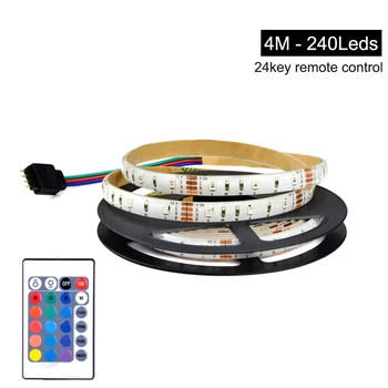 

Free Cut LED Strip Light RGB Ribbon With Remote Controller Flexible USB Connection Home Decor IP65 Waterproof Easy Install Bar