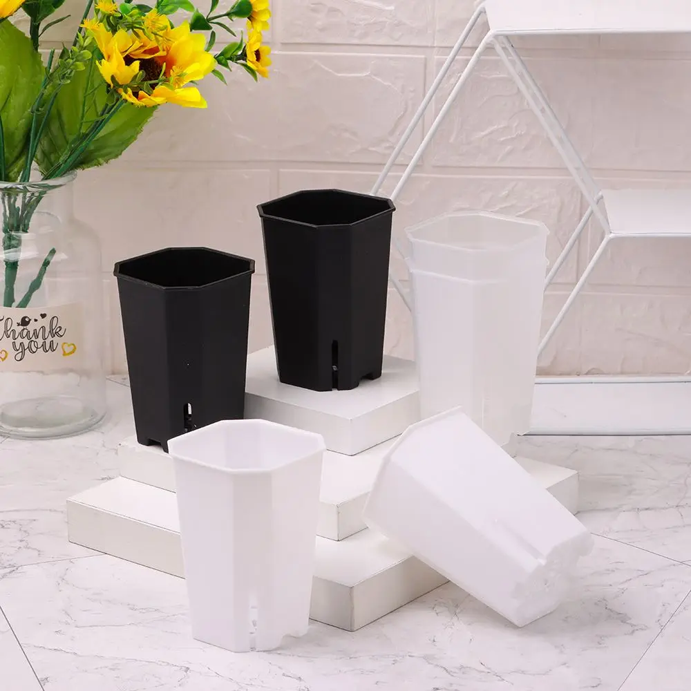 Flower Pot Plant Pot Plastics Side Hole Flower Pot Octagonal Square Succulent Resin Vientiane Transparent