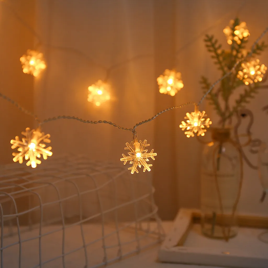 

20LED Plastic Snowflake Shape Decorative String Christmas Day Lantern
