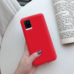 Slim Silicone Candy Soft Phone Case with Bumper - Vibrant Back Cover for Vivo V20 (Red)
