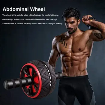 

Abs Wheel Exercise Gym Roller Abdominal Core Fitness Muscle Trainer Ab Roller + Non-slip Mat for Man Women Home Gym Training