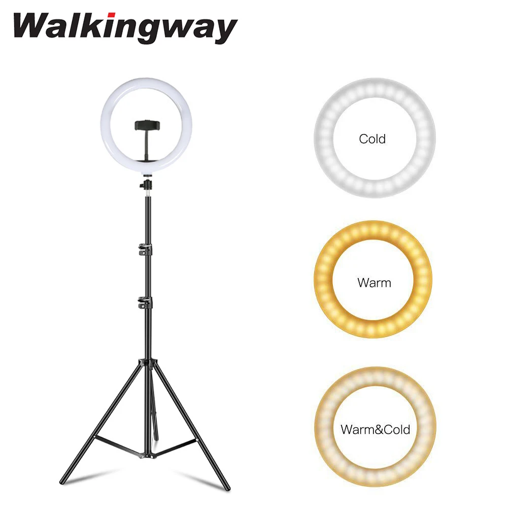 LED Ring Light Photographic Lighting Selfie Lamp light With Tripod for Phone Youtube Tik Tok Studio Makeup Live Streaming | Электроника