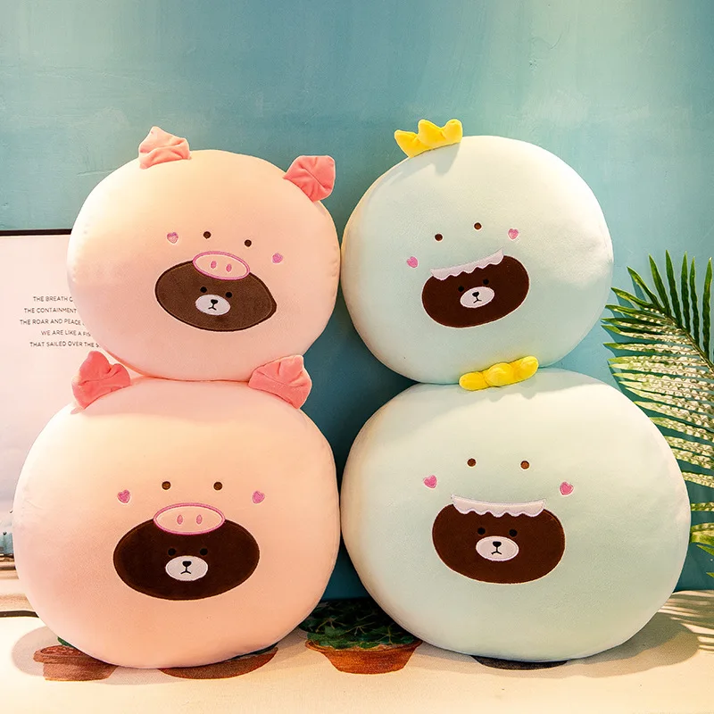 Creative Bear Pillow Plush Toys Soft Turning Dinosaur Comfortable Cushion Napping Pillow for a Girlfriend Gift