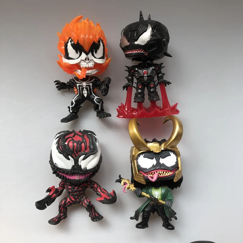 Funko pop Secondhand Marvel: Venom Loki, Железный человек Виниловая фигурка Коллекционная модель свободная игрушка без коробки