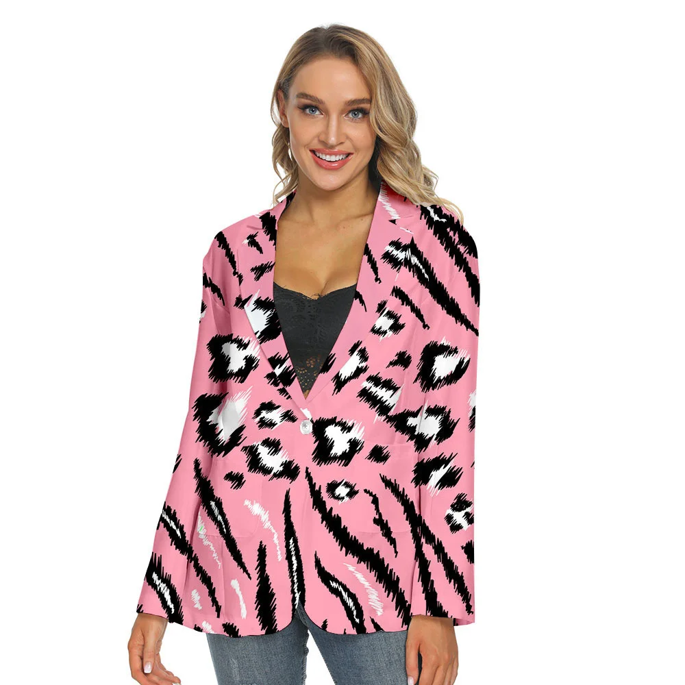 3D Print Women Men Leisure Thin Suit V-neck Fashion Clothes Spring Autumn Streetwear Casual Outfits Top 2021 Coat