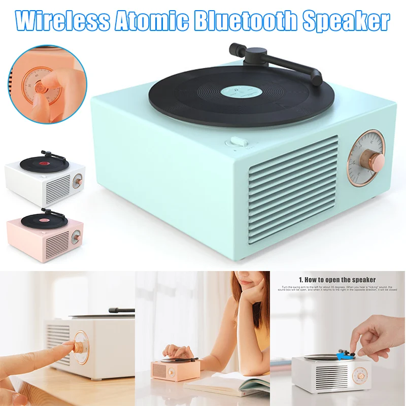 Retro Wireless Bluetooth Speaker Subwoofer Home Small Smart Audio Large Volume Outdoor Subwoofer PUO88
