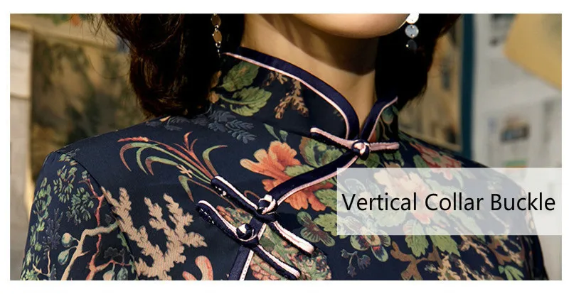 Sheng Coco винтажное имитирующее облако пряжа Cheongsam длинное платье вечернее Ретро Цветы Qi вечерние платья M-5XL размера плюс женская одежда