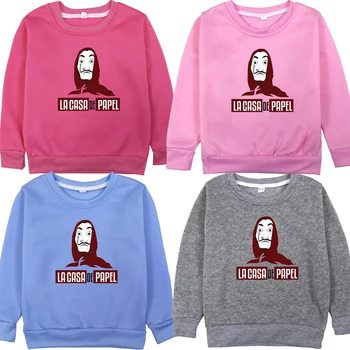

New Autumn Winter Fashion La Casa De Papel Print Sportswear Hipsters Plus Size Casual Sweatshirts Toddler Baby Christmas Gift