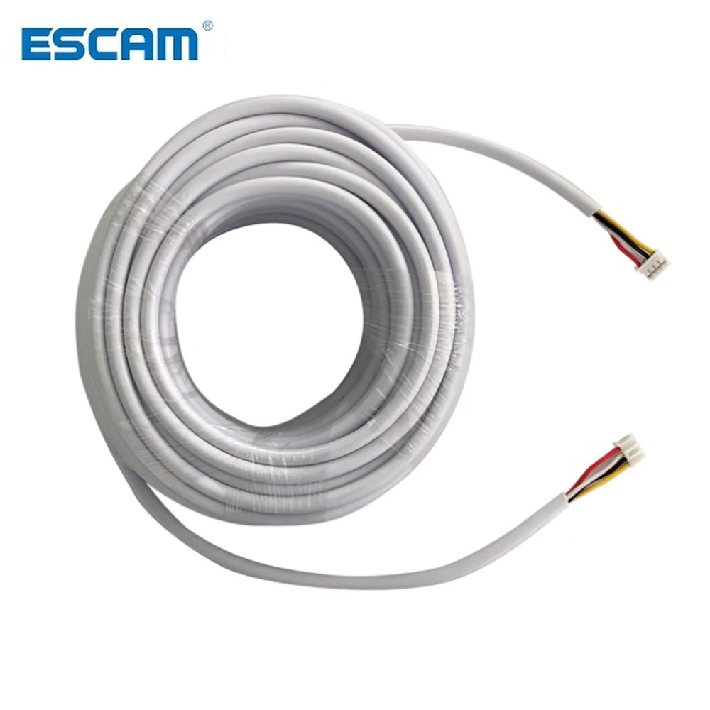 ESCAM 15 м 20 30 50 AVVR 4 ядра провод 4*0 12 медная линия для проводной видеодомофона