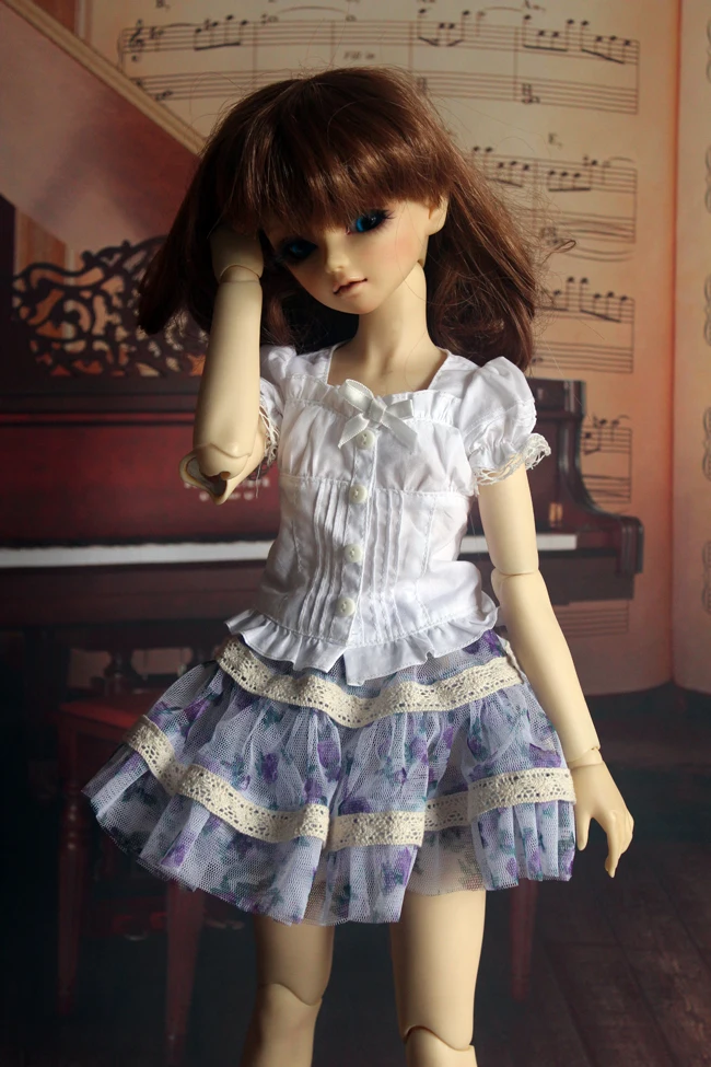 1/4 1/3 масштаб BJD Кукла одежда рубашка+ юбка костюм для BJD/SD аксессуары MSD SD13. Кукла, обувь, парик и другие A0909 в комплект не входят