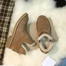 ; Новинка года; Модные женские зимние ботинки в австралийском стиле; теплые зимние уличные ботинки из овечьей кожи; бренд Ivg; большие размеры 36-42