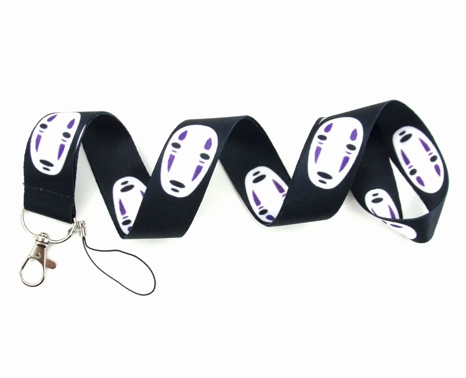 

New 60pcs Japan Anime No Face man Lanyard Keychain For Keys Badge ID Mobile Phone Key Rings Neck Straps Accessories