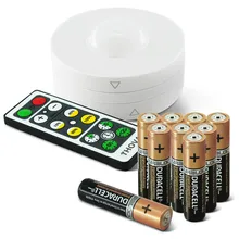 Thovas luzes inteligentes led sob a luz do armário controle remoto ajustável/botão de pressão vitrine lâmpada parede bateria luzes da noite ck30