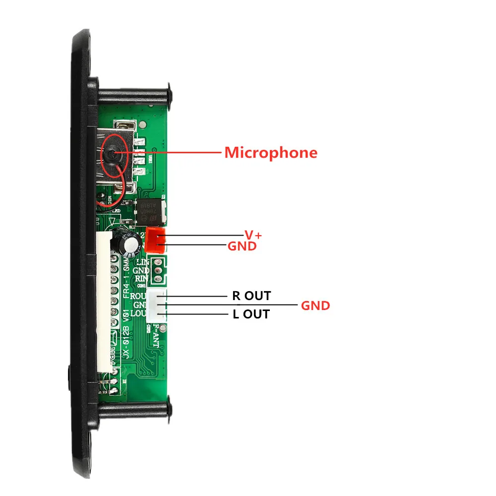 12V color screen Bluetooth5.0 MP3 Decoding Board Module Wireless Car USB MP3 Player TF Card Slot / USB / FM / Module